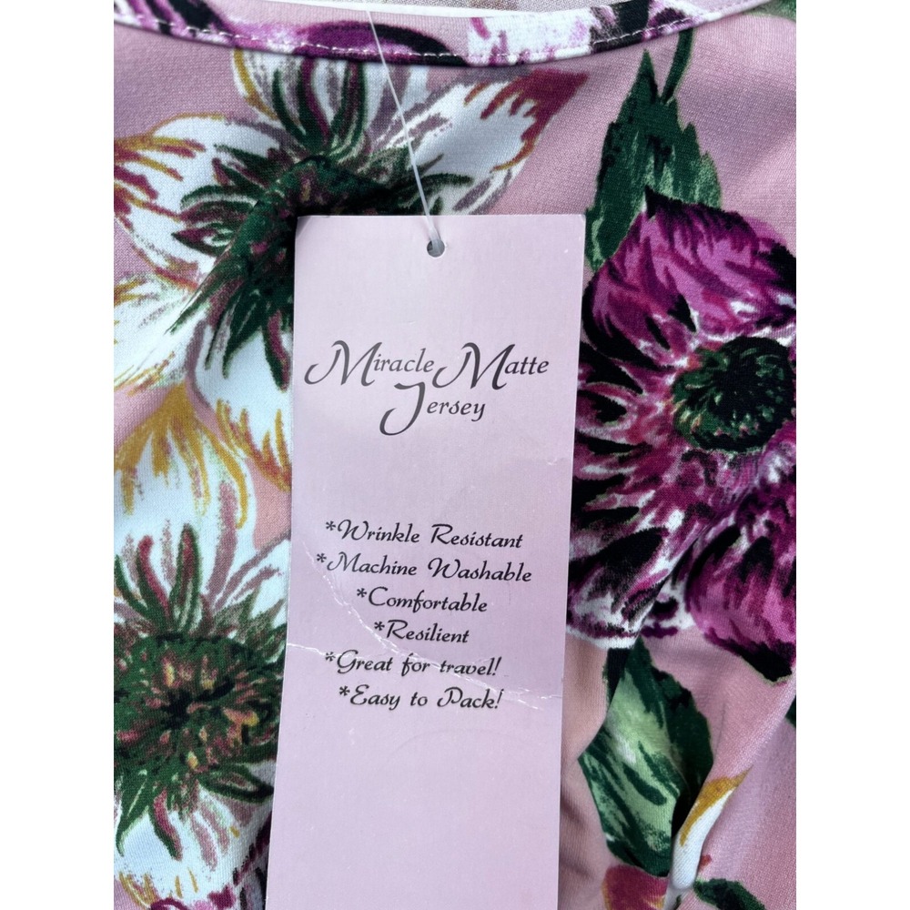 Nina Leonard Womens Miracle Matte Jersey Floral Maxi Dress PXL‎ - Picture 4 of 8